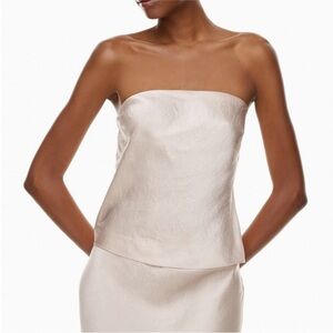 Aritzia Pink Satin Skirt Set NWT